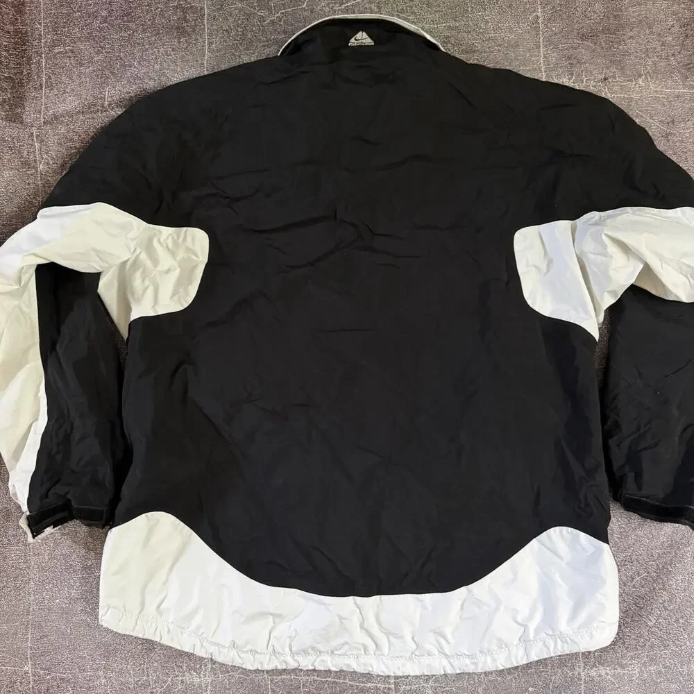 Men's Vintage Y2K Nike ACG Black White Windbreaker Zip Up Rain Coat Jacket Sz XL